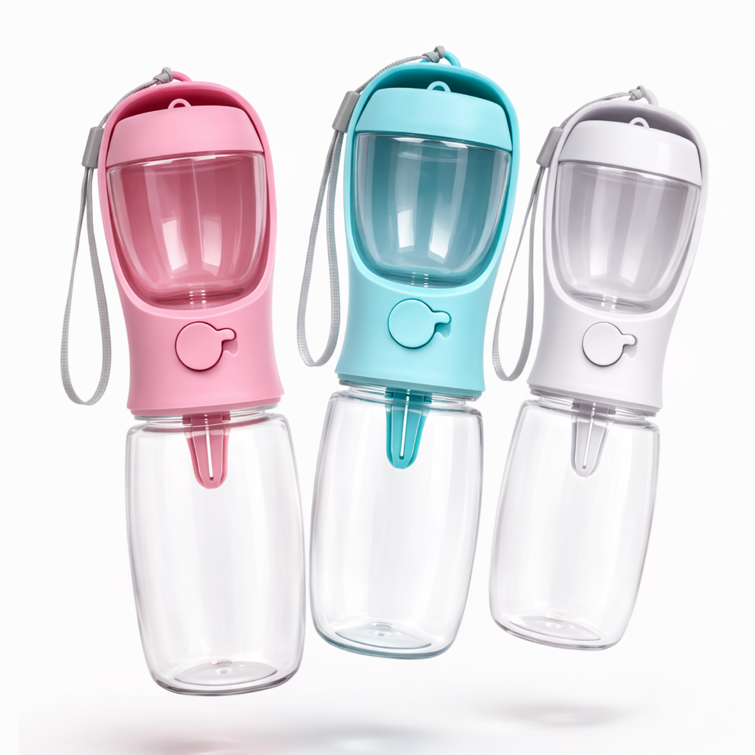 Portable Pet Water & Food Bottle with Bowl